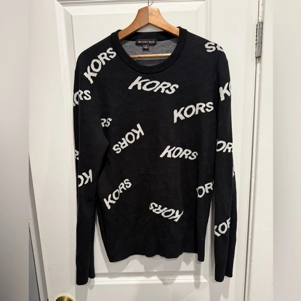 Michael Kors Black Sweater with White Logo